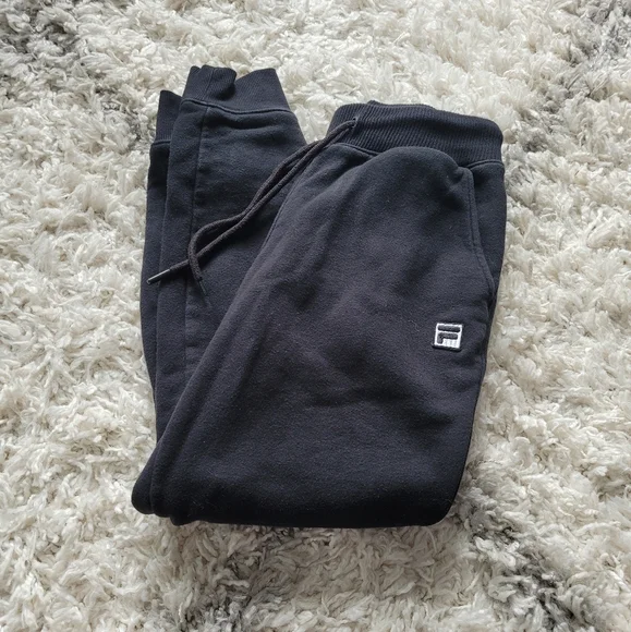 Black Drawstring Joggers | Size Small | Fila - Picture 2 of 5